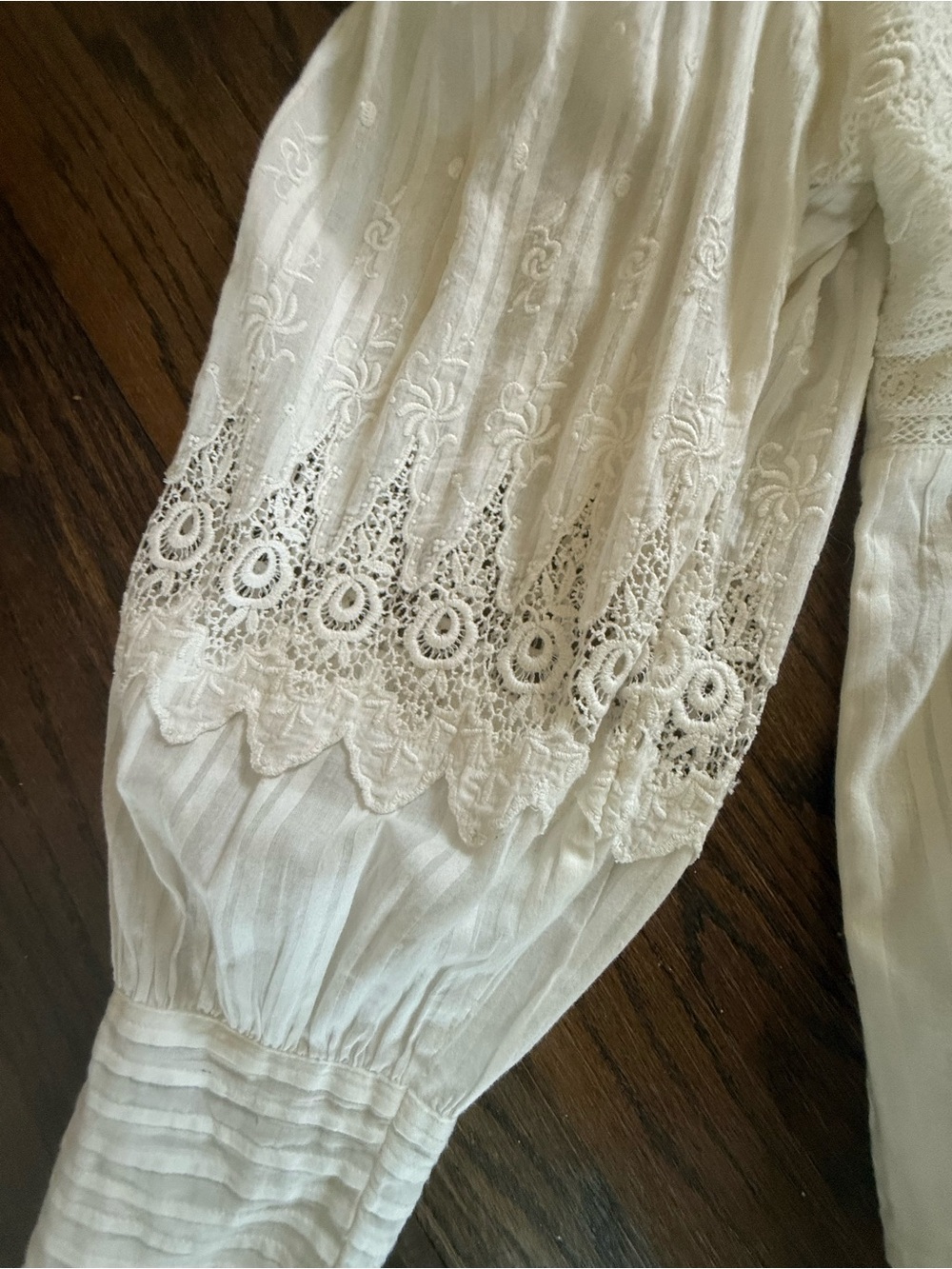 LoveShackFancy Ivory Lace Peasant Blouse - Picture 5 of 5